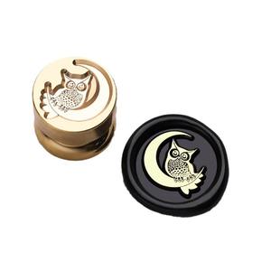 Mini-têtes de tampons à cire en laiton, motif animaux anime, 1,5 cm, pour la décoration de journaux et l'artisanat - Product Image 5