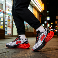 Calzado Deportivo para Hombre, Diseño OEM ODM, Transpirable, con Tejido Fly Knit, Placa de Carbono y Suela de Goma, para Deportes al Aire Libre