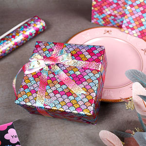 High Quality Coated Silicone Virgin Embossed <b>Birthday</b> Gift <b>Wrap</b> 43x300cm Roll Festive Texture Memorable Stylish Easy - Product Image 6