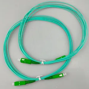 Cabo de remendo de fibra óptica sc/apc-sc/apc monomodo 9/125 g657a2 simplex 1.6mm aqua 3.5m lszh