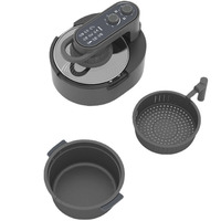 Friteuse à air numérique multifonction rotative en acier inoxydable sans huile avec fonction visible pour usage domestique