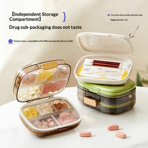 Vente en gros de boîtes à pilules portables à 10 compartiments, organiseur de médicaments, distributeur de pilules, petit conteneur pour une semaine - Product Image 4