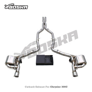 Tuyaux d'échappement en acier inoxydable pour Chrysler 300C V8 5.7L 2005-2010, silencieux arrière, système d'échappement Boska Valvetronic - Product Image 2