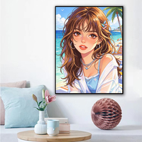 Promotion : Peinture Diamant 5D DIY Complète pour Portrait de Fille, Art Mural pour Décoration Intérieure