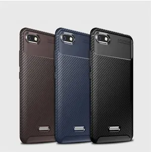 Saiboro Carbon fiber slim Flexible tpu protective back cover for xiaomi for redmi 6a phone case, case for xiaomi mi 6a