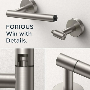 Porte-rouleau de papier toilette mural pivotant à double poteau en acier inoxydable antirouille pour salle de bain - Product Image 4