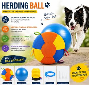 New Herding Ball for <b>Dog</b> & Horse <b>Giant</b> Interactive <b>Dog</b> Ball Extra Large Inflatable <b>Dog</b> Ball <b>Toy</b> Replaceable Inner Liner - Product Image 2