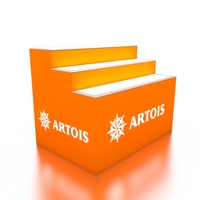 Tables de réception promotionnelles pour salons professionnels, avec profil en aluminium, sublimation couleur intégrale, rétroéclairage LED, portables et durables, 6 pieds.