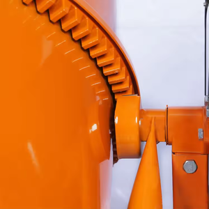 Bétonnière électrique portable 63L, tambour orange avec roues et poignée pour usage en construction - Product Image 2