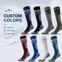 Chaussettes de ski personnalisées avec logo, chaussettes longues pour sports d'hiver, chaussettes chaudes respirantes et rembourrées pour snowboard, randonnée, OEM