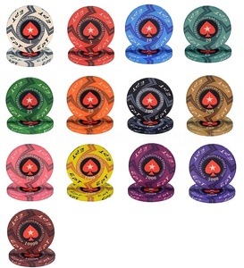 [Direct Usine] Jetons <span class=keywords><strong>de</strong></span> <span class=keywords><strong>poker</strong></span> professionnels en céramique <span class=keywords><strong>de</strong></span> 39 mm, 10 g, avec logo personnalisé, qualité casino, impression par sublimation intégrale - Product Image 2