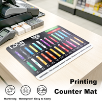 Tapis de comptoir promotionnels pour affichage publicitaire en magasin et présentation de la marque