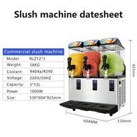 Nouvelle machine à slush commerciale en acier inoxydable avec grande capacité pour cafés et magasins de boissons