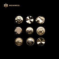 Kancing HONMEO untuk Pakaian OEM ODM Kancing Kustom Logo Merek Kancing Shank Jamur Logam Kancing Jahit Logam Kustom