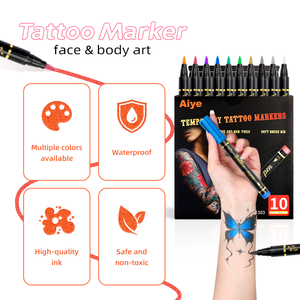 Pennarello per Tatuaggi Temporanei Metallizzati Lucidi, Set da 10 Colori, Sicuro sulla Pelle, Impermeabile, Lunga Durata e Facile da Rimuovere - Product Image 3