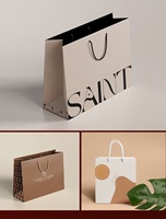 Sacs en papier couché faits à la main avec impression offset à motif personnalisé, sacs promotionnels de luxe classiques et résistants pour cadeaux d'affaires, fermeture magnétique