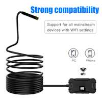 Caméra d'inspection endoscopique industrielle WIFI Full HD 1080P Y13 avec objectif de 3,9 mm, câble rigide de 5 m, caméra endoscopique WIFI