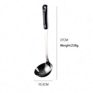 Wholesale Price Kitchen Utensil Stainless Steel Soup Ladle and Spatula Set With Plastic Handle for Home Restaurant Hotel Cooking - Product Image 2