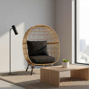 Chaise longue de luxe moderne en rotin, confortable pour salon, hôtel, parc, salle à manger, cour, élégante - Product Image 3