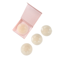 Couvre-mamelons pour femmes Silicone Nude Pasties Coussinets d'allaitement non adhésifs ou adhésifs avec emballage de boîte de couleur personnalisée