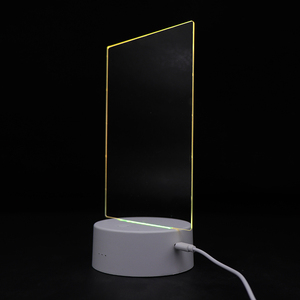 مصباح ليلي أكريليك سهل الاستخدام ، قاعدة ABS مستديرة ، ضوء دافئ مع لوحة فارغة قابلة للمسح - Product Image 5