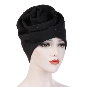 HZO-18122 fleur femmes Turban motif africain Head Wrap Beanie <span class=keywords><strong>Bonnet</strong></span> <span class=keywords><strong>chimio</strong></span> Cap perte de cheveux chapeau - Product Image 2