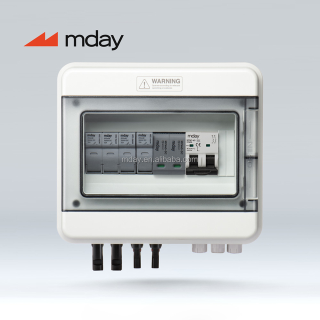 Mday Customized DC Solar PV Combiner Box IP65 Waterproof 30A-600A Rated Current 240V/1140V Voltage for Solar Panel Array Systems