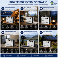 Centrale Électrique Solaire Portable 1000Wh, Sortie Continue 500W, Générateur de Stockage d'Énergie à Batterie LiFePO4, Onde Sinusoïdale Pure, Alimentation Domestique