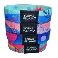 Bracelets promotionnels personnalisés en polyester extensible, imprimés par transfert thermique, imitation tissée antique, avec logo sur mesure