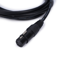Câble micro/haut-parleur DMX512 XLR 5 broches mâle-femelle 1,5 m blindage tressé conducteur en cuivre nu gaine PVC 1080P