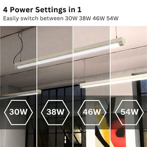 150cm 30W 38W 46W 54W Power Adjustable <b>LED</b> Batten <b>Light</b> AC220-240V <b>Led</b> <b>Ceiling</b> Linear <b>Light</b> 5 Feet 3CCT Batten Tube <b>Led</b> - Product Image 3