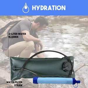 Kit de survie professionnel en plein air personnalisé pour 2 <span class=keywords><strong>à</strong></span> 3 personnes, équipement de survie d'urgence de 72 heures, randonnée, sac <span class=keywords><strong>à</strong></span> dos, sac de couchage, tente, <span class=keywords><strong>camping</strong></span> - Product Image 2