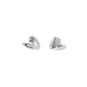 Romantic <b>Heart</b>-Shaped Stud <b>Earrings</b> Gift Made of Durable Alloy - Product Image 2