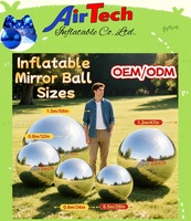 Ballon gonflable brillant effet miroir, imprimé UV, étanche, disponible en plusieurs tailles pour décorations d'événements, mariages et locations pour fêtes