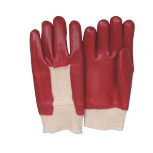 Guantes de PVC Rojos Resistentes a Químicos, Protegen Contra Ácidos, Aceites y Productos Químicos, Guantes de Trabajo con Puño de Punto - Product Image 5