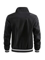 Veste zippée fonctionnelle de style minimaliste pour homme, 100 % fibre de polyester, manches longues, idéale pour les trajets quotidiens