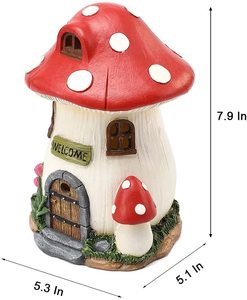 Scultura in Resina di Alta Qualità del Nano e la Sua Casa di Funghi, Decorazione per Casa e Giardino - Product Image 3