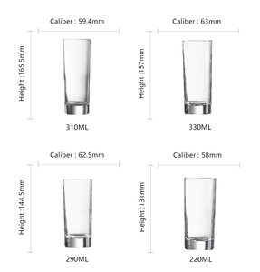 Verre à cocktail longue tige de style moderne, transparent, rond, pour Long Island Iced Tea, vin et autres boissons longues - Product Image 6