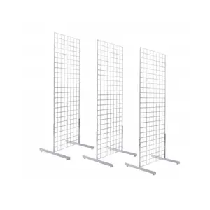 Unités d'affichage à grille T-Base 2 'X 6' Gridwall Panel Tower Floorstanding Retail Merchandise Show Rack