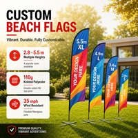 Drapeau de plage publicitaire extérieur, drapeau plume, drapeau goutte d'eau, bannière swooper pour événements commerciaux, salons professionnels, expositions, affichage promotionnel