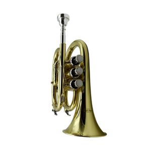 SEASOUND Mini <span class=keywords><strong>trompette</strong></span> de poche OEM JYPT406 Instrument de tonalité BB en laiton doré bon marché - Product Image 3