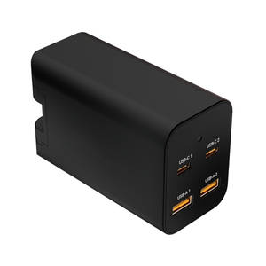 อะแดปเตอร์ชาร์จเร็วแบบติดผนัง 2 พอร์ต USB-C PD100W และ 2 พอร์ต USB-A 22.5W PD3.0 พร้อมวัสดุป้องกันไฟไหม้ สำหรับแล็ปท็อป สมาร์ทวอทช์ และ GaN 4-in-1 - Product Image 4