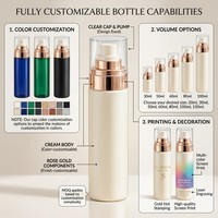 Vente en gros de flacons pulvérisateurs à pompe fine à paroi épaisse PCR PET pour soins de la peau, lotion cosmétique, spray facial en plastique