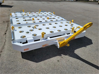 Chariot à palettes en nylon économique avec roulettes pivotantes en acier inversées de 3 pouces pour chariot à cargaison ULD