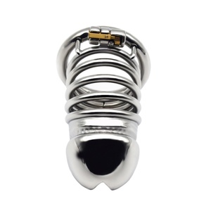 FRRK-55 New Design Male Chastity Device 304 Stainless Steel Cock Cage Sex Shop Products Penis Sex Tools - Product Image 4