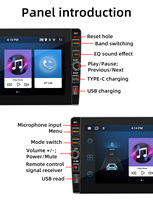 BQCC 8" 2Din Android 13-16 Radio sans fil CarPlay Android Auto GPS Navigation FM RDS Caméra de recul AHD Lecteur multimédia