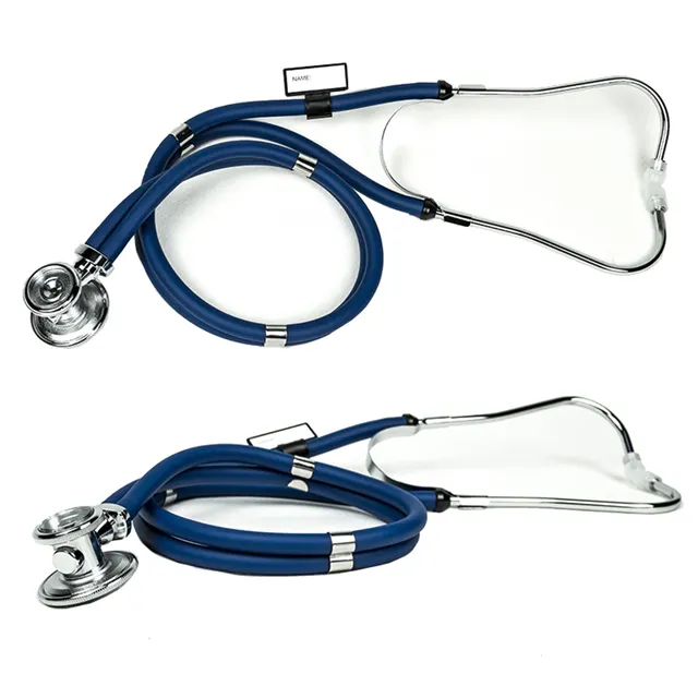 Stéthoscope à tête double spray bleu marine, cadeau idéal pour les étudiants médicaux, les infirmières, EMT et les soins d'urgence