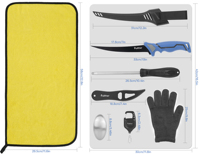 Couteau à filet Pullther Couteaux de niveau professionnel pour fileter et désosser Kut Gants de filet sûrs Cadeaux de pêche pour hommes
