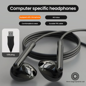 Good Quality Wired Single Ear Telephone Headsets USB Headphones With With <strong>Mic</strong> and Volume Control for <strong>Contact</strong> Center - Product Image 3