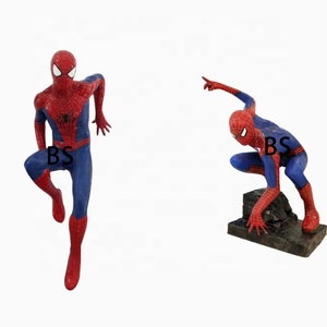 Vendita calda di alta qualità di grandi dimensioni in fibra di vetro resina Spiderman sulla parete statua scultura - Product Image 3